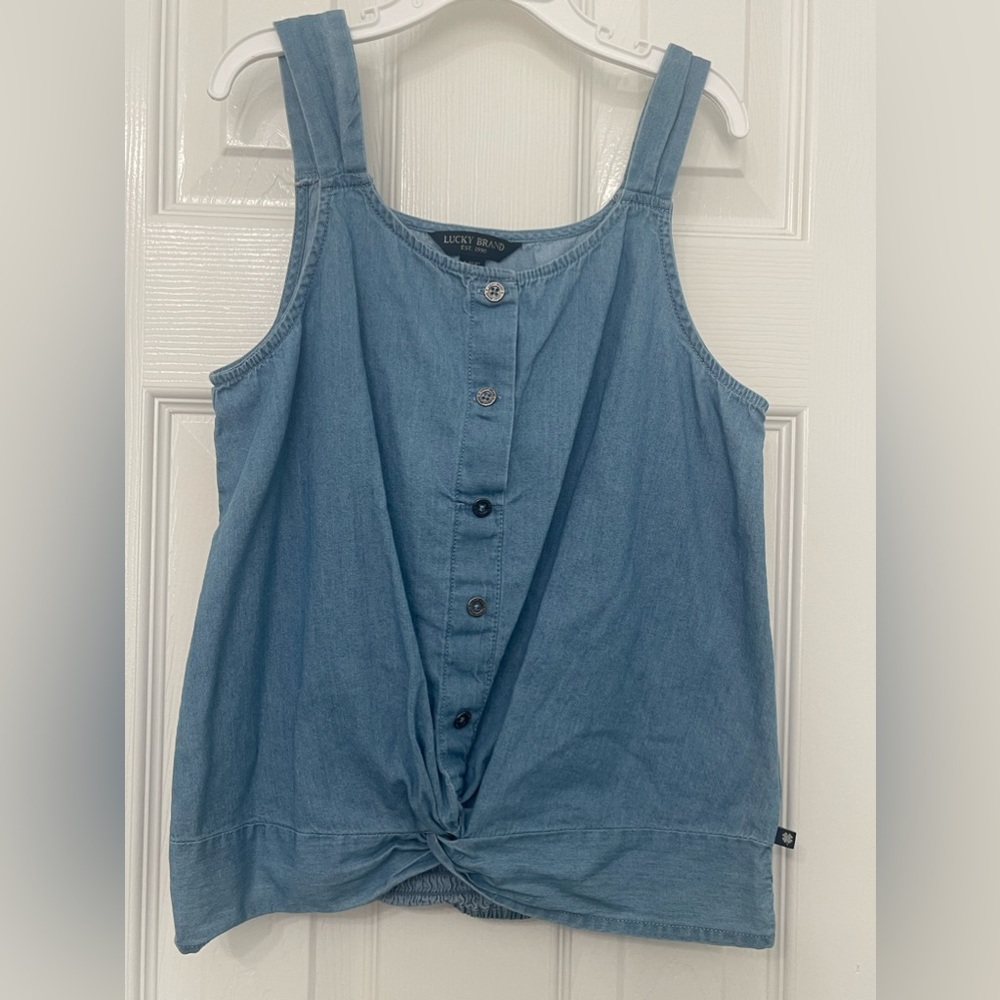 Lucky Brand denim sleeveless shirt